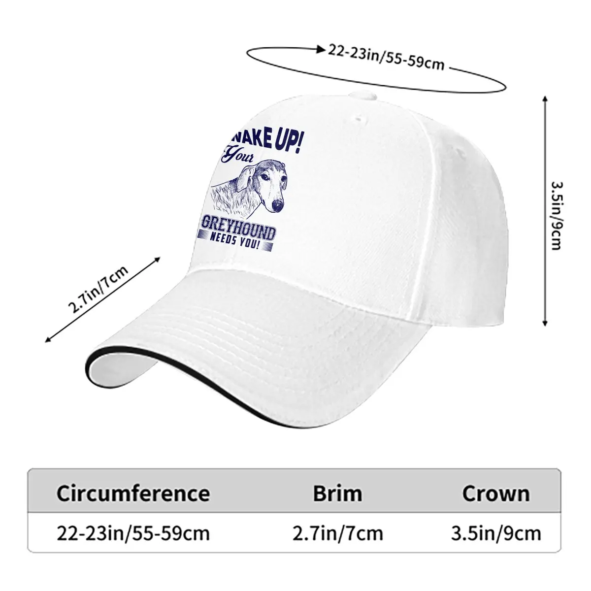 Greyhound Dog Wake Up Call Baseball Cap Men Hats Women Visor Protection Snapback Greyhound Caps