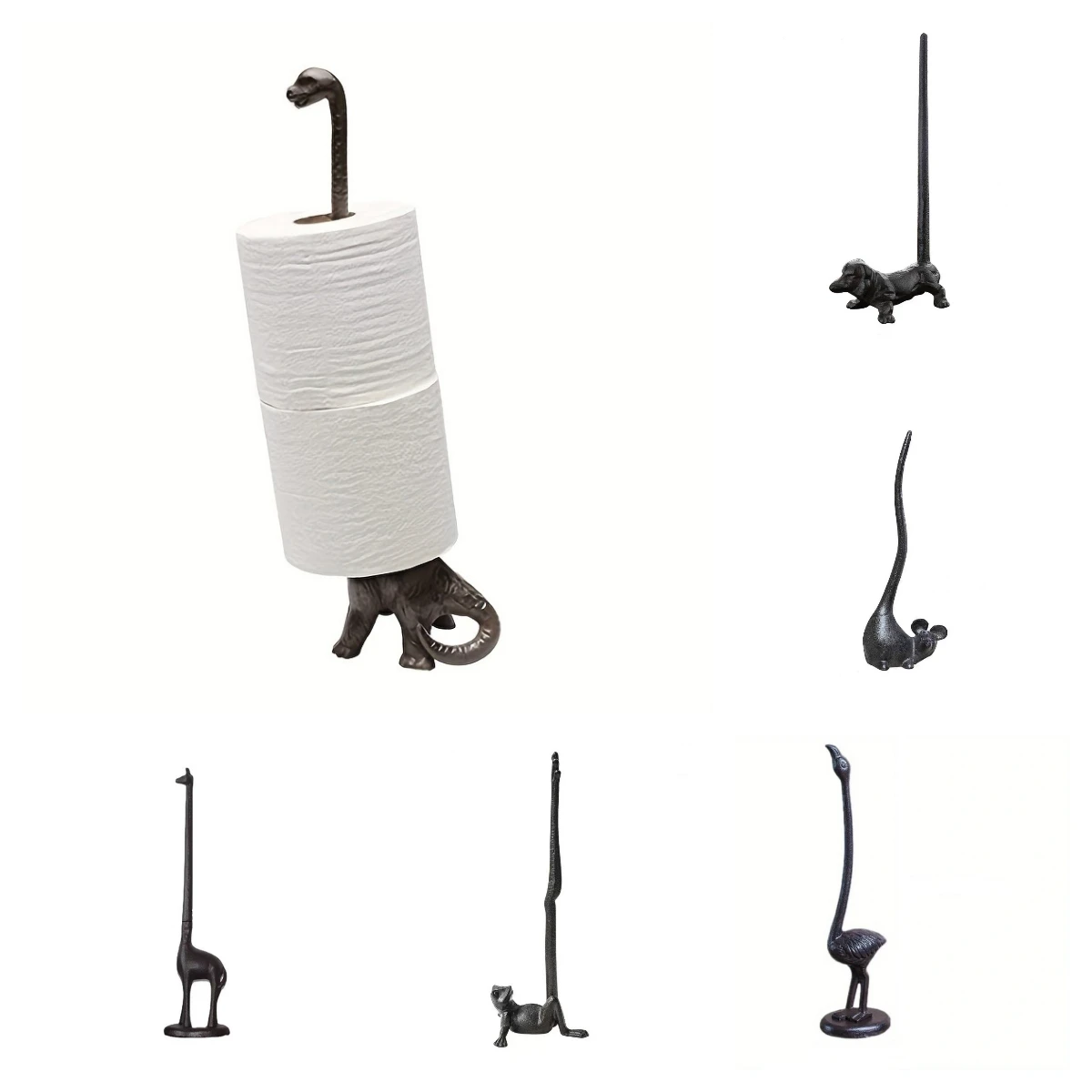 

Creativity Tissue Holder,Featuring a Rustic Design,Suitable for Metal Toilet Or Kitchen Paper Stands on The Floor Or Countertop