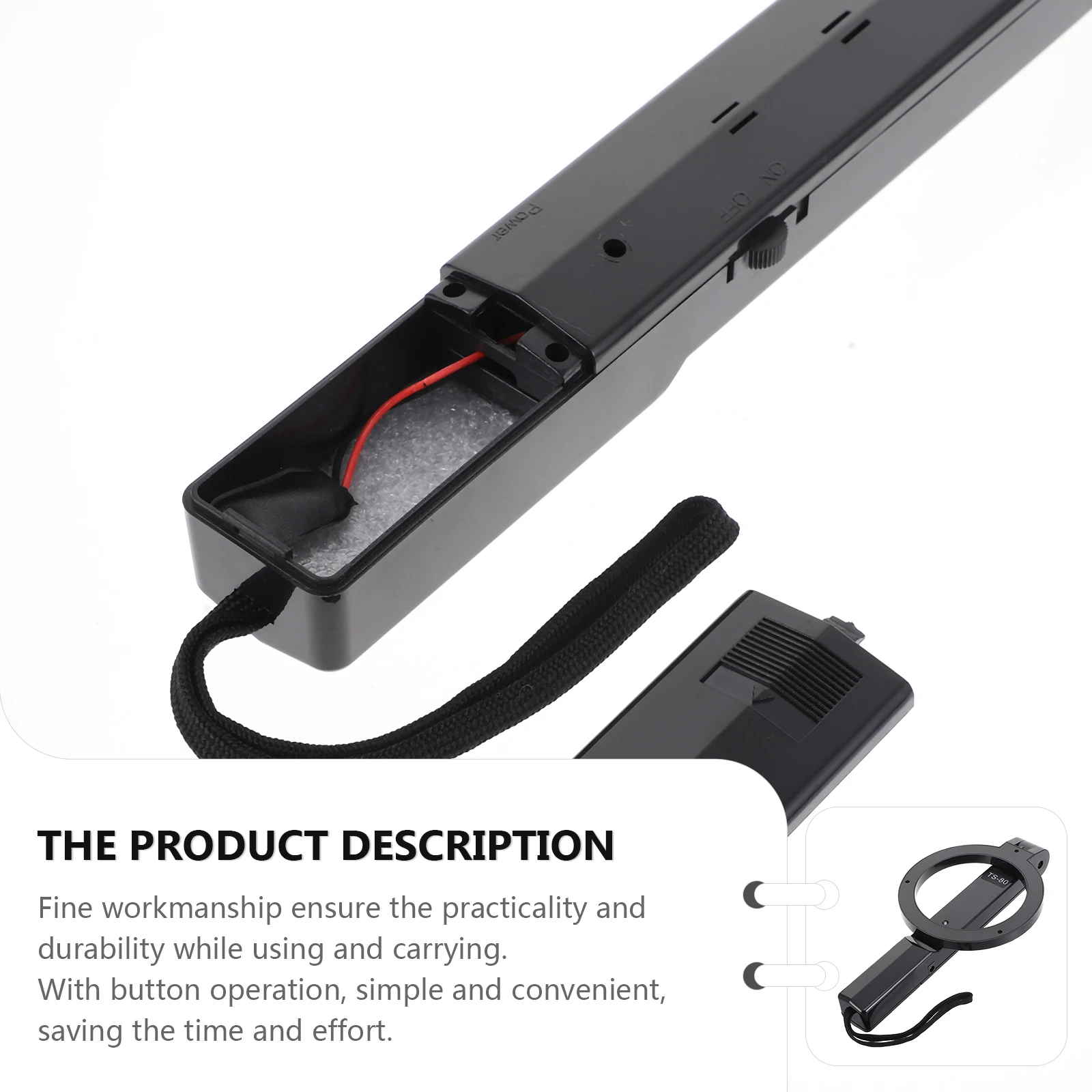 

High Sensitivity Handheld Metal Security Scanner For Airport Hotel Safety Inspection Foldable Detecting Device Rotating
