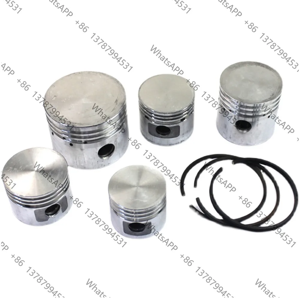42/47/48/51/55/65/80/90/95/105 Piston And Piston Ring Silver Tone Air Compressor Fittings Cylinder Piston
