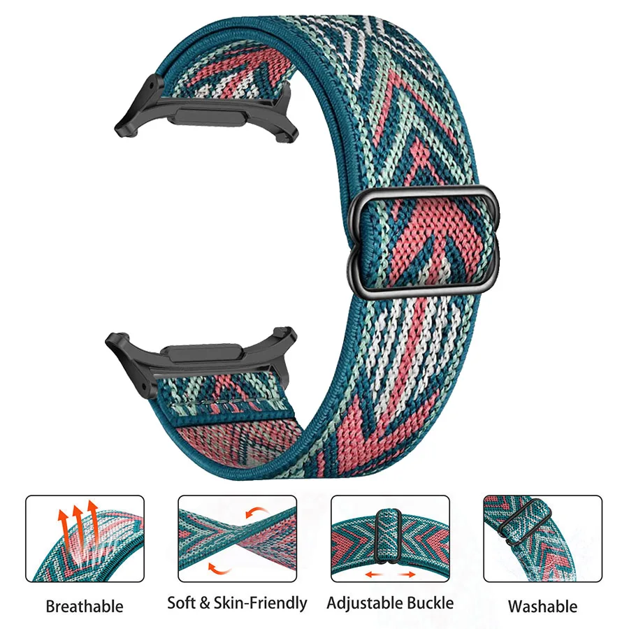 สายไนลอนนิ่มสำหรับ Samsung Galaxy Watch 7 ultra 47mm ยืดหยุ่นนาฬิกากีฬาสายรัดข้อมือสำหรับ Galaxy Watch 7ตะขอ47mm