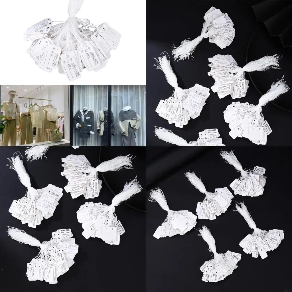 

500 шт., маркеры для ювелирных изделий из переработанной бумаги, практичные ценники для розничной упаковки