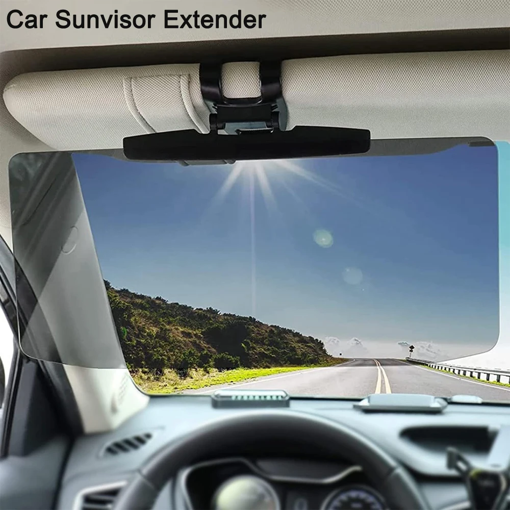 Car Sun Visor Universal Anti-Glare Sun Visor Extender Clip-on Driving Vehicle Shield Sun Blocker Car Window Sunshade