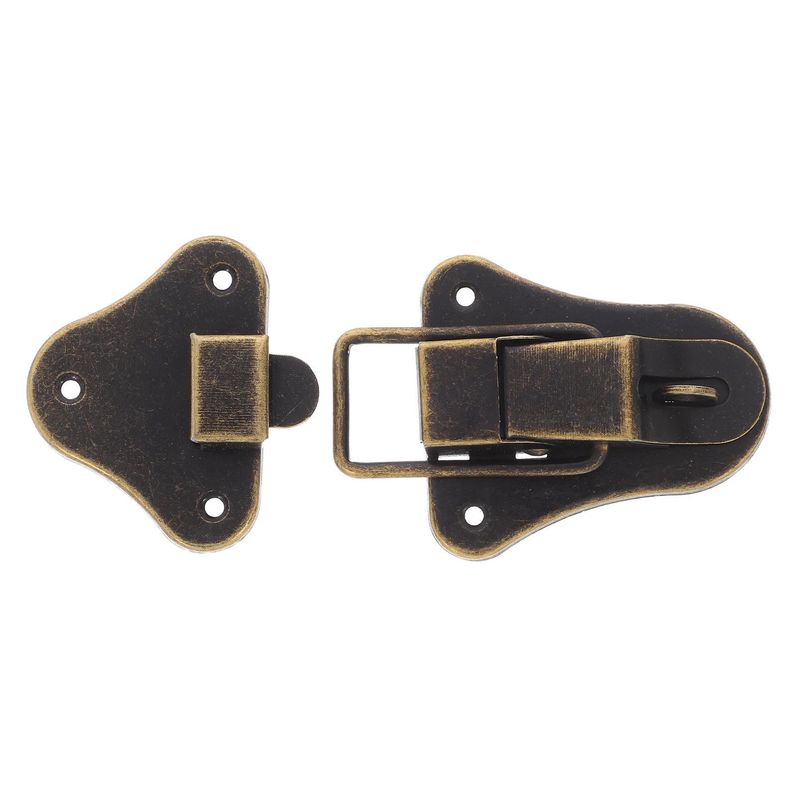 

1Set Retro Duckbilled Hasp Latch Metal Hardware Decorative Sturdy Lock for Jewelry Box Toolbox Chest Small Case Packaging