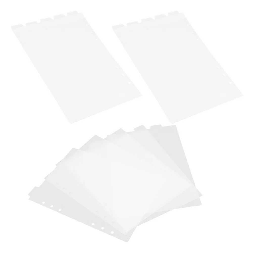 

3 set A5 Clear Binder Dividers 6 Holes Index Tabs For Notebook Planner Organizer Page Separators School Office Stationery Binder