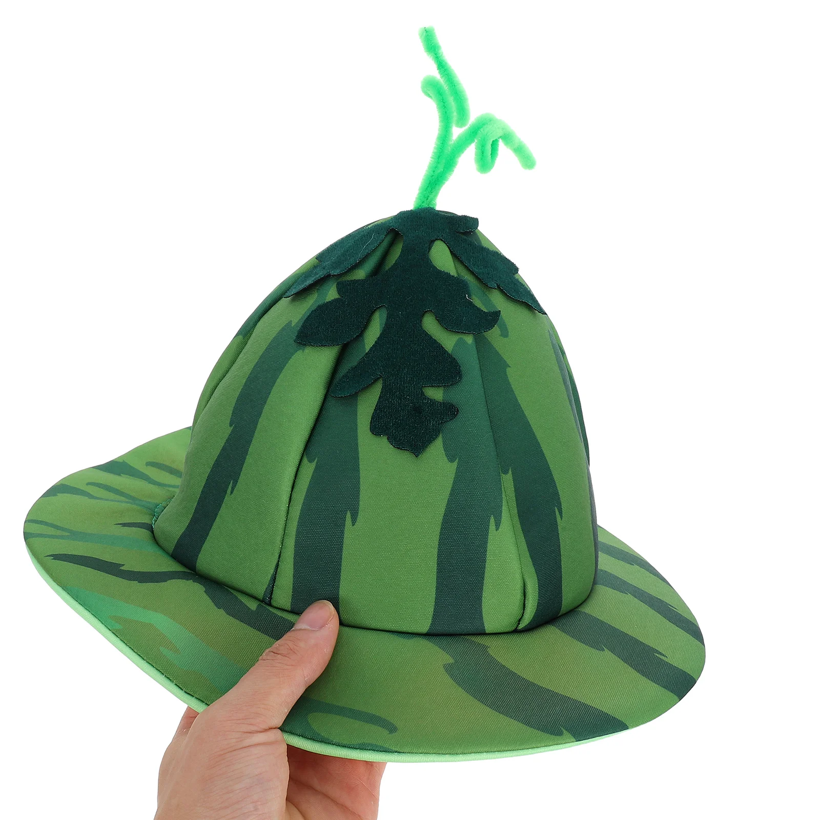 

Watermelon Hat Funny Party Hat Soft Velvet Nonwoven Kids Adults Carnival Costume Accessories Green Color Novelty Dress Halloween