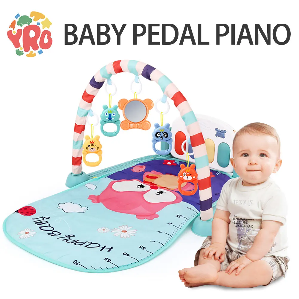 Baby Fitness Stand Music Play Gym Activity Toys Newborn Piano Crawling Blanket Pedal Game Pad Early Education 0-36 Months Gifts