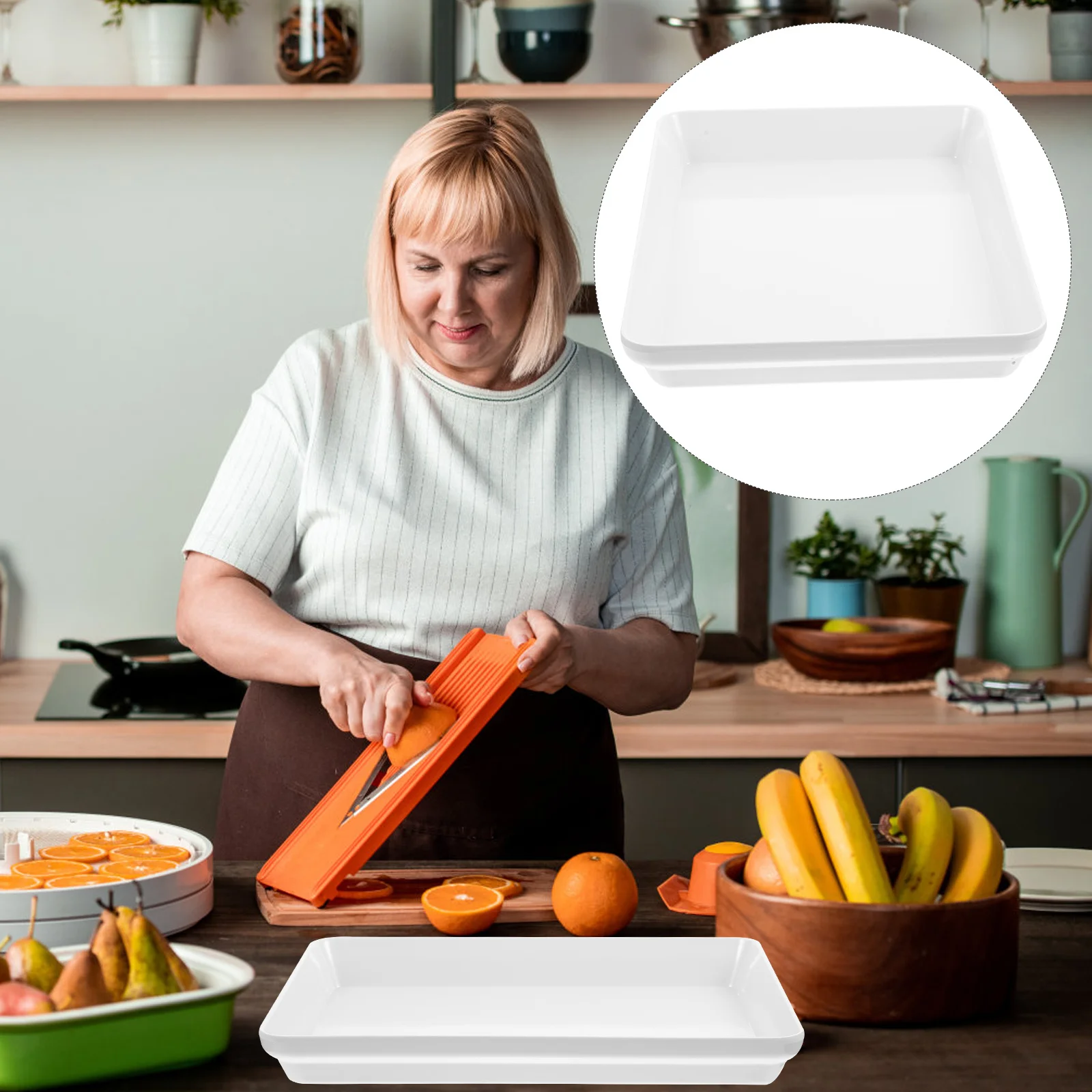 

Rectangle Thickened Food Serving Plate Household Snack Plate Decorative Food Dish Serving Platter Home Snack Dish