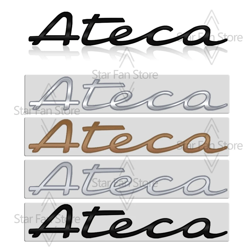 Metal Logo For Ateca New Badge SEAT 3D Stickers Fender Emblem Decal Auto Accessories Letter Lettering Decoration Car Styling