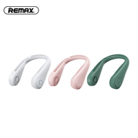 Remax Z2 3 Speed Wind Mini Neck Fan Free Adjusting USB Rechargeable 4000mAh Bladeless Neck Hanging Silent Electric Summer Cooler