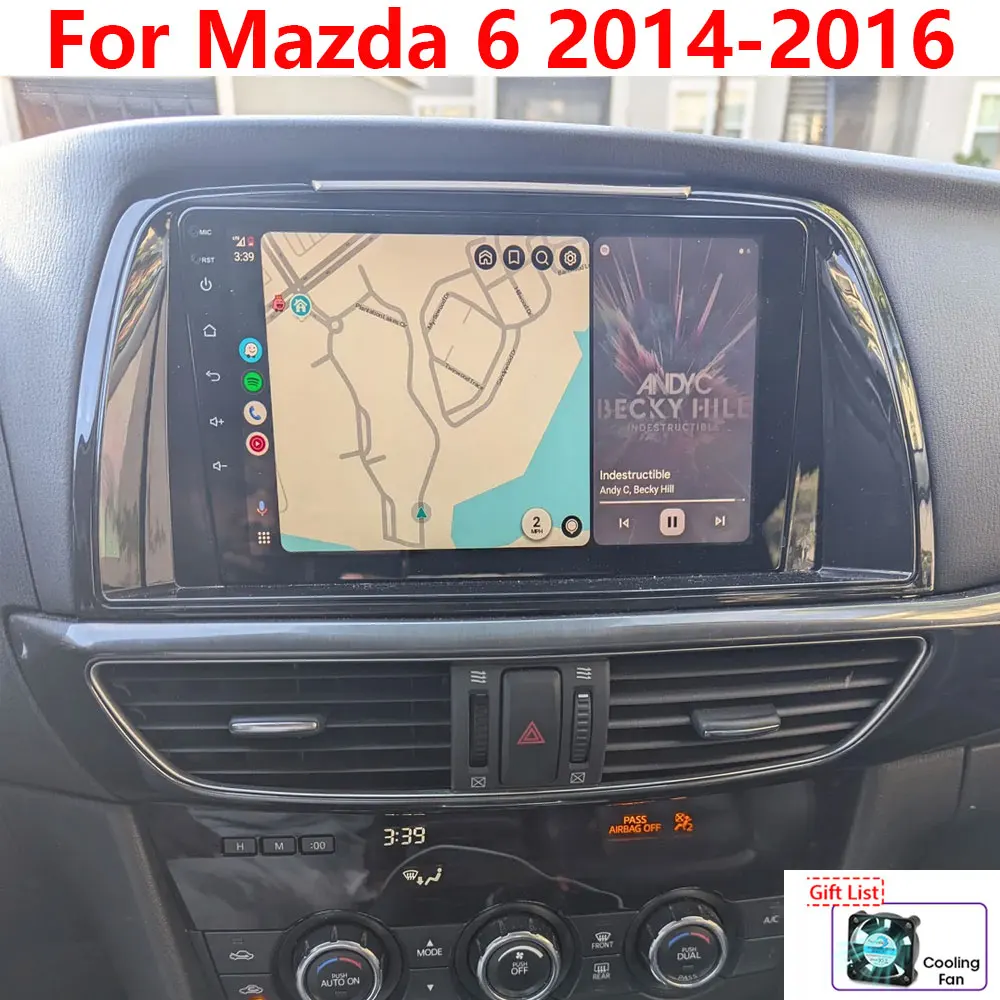For Mazda 6 2014-2016 Wireless Carplay Android Auto 4-64GB Android 13 Car Stereo Radio GPS Wifi