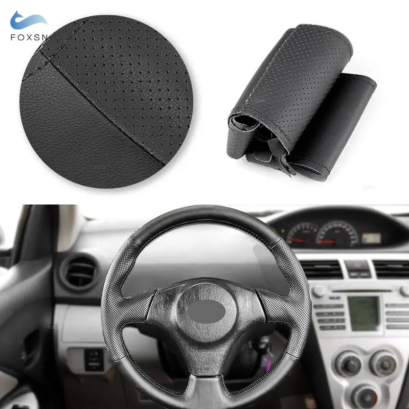 For Toyota Corolla (US) Matrix 2003-2008 RAV4 Celica Lexus IS200 300 1999-2005 Hand Braids Leather Car Steering Wheel Cover Trim