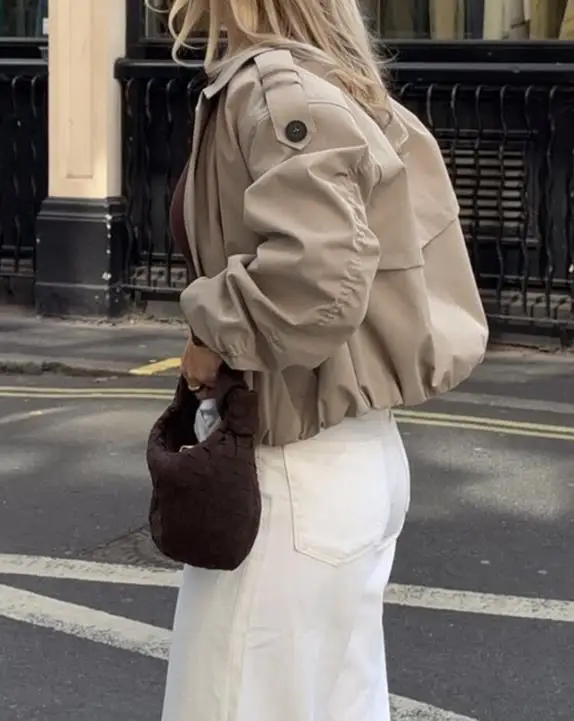 

Осень/зима 2022, элегантная куртка с воротником на пуговицах для отдыха и отдыха, женская одежда, женская одежда