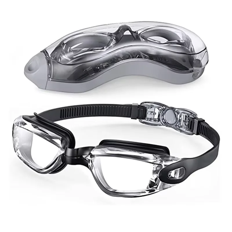 Goggles, new professional adult anti-fog UV protection lenses, men's and women's swimming goggles, waterproof adjustable silicon