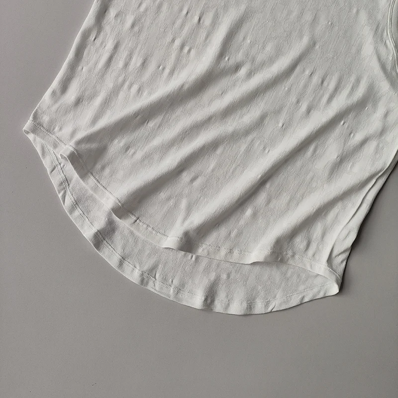 I-förmige Sportweste für Damen im Sommer, leichter Buchdruck, lockere Yoga-Kleidung, Trägerweste, Jogging-Marathon-Top ohne Ärmel – Detail 10