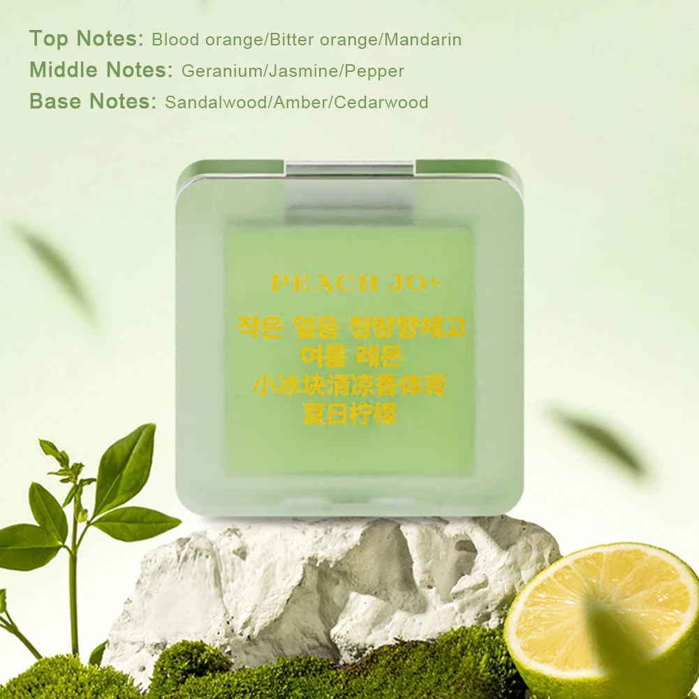 1Pc Portable Cube Solid Perfume Solid Balm Refreshing and Fragrant Lasting Fragrances Grape Lemon Apple Fresh Body Deodorants image 5