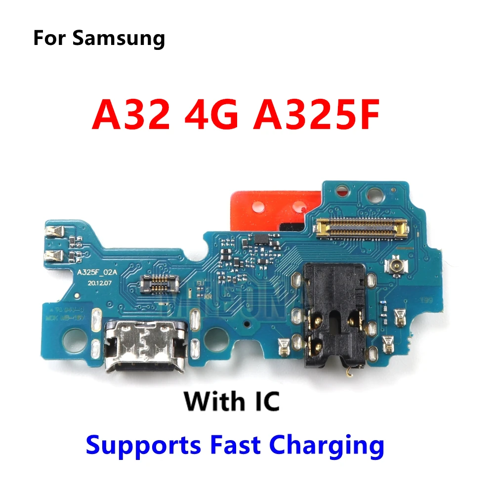Для Samsung Galaxy A32 4G 5G A325F A326B: USB Micro-разъем для зарядки гибкий кабель материнской платы