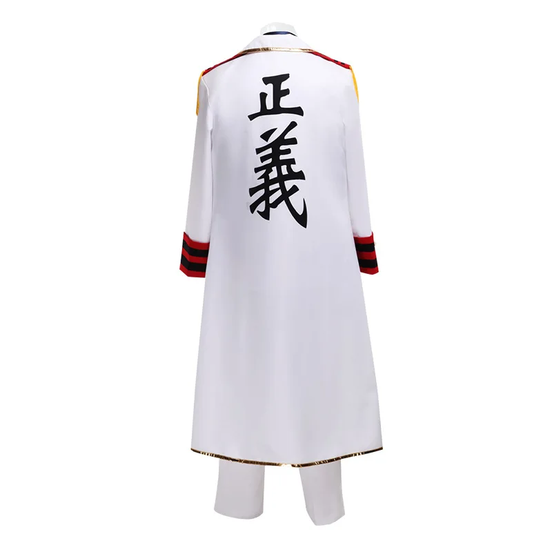 Anime Monkey D Garp Cosplay Costume Marine Uniform Jacket Coat Cloak Luffy Grandpa Party Halloween Costume Men Women