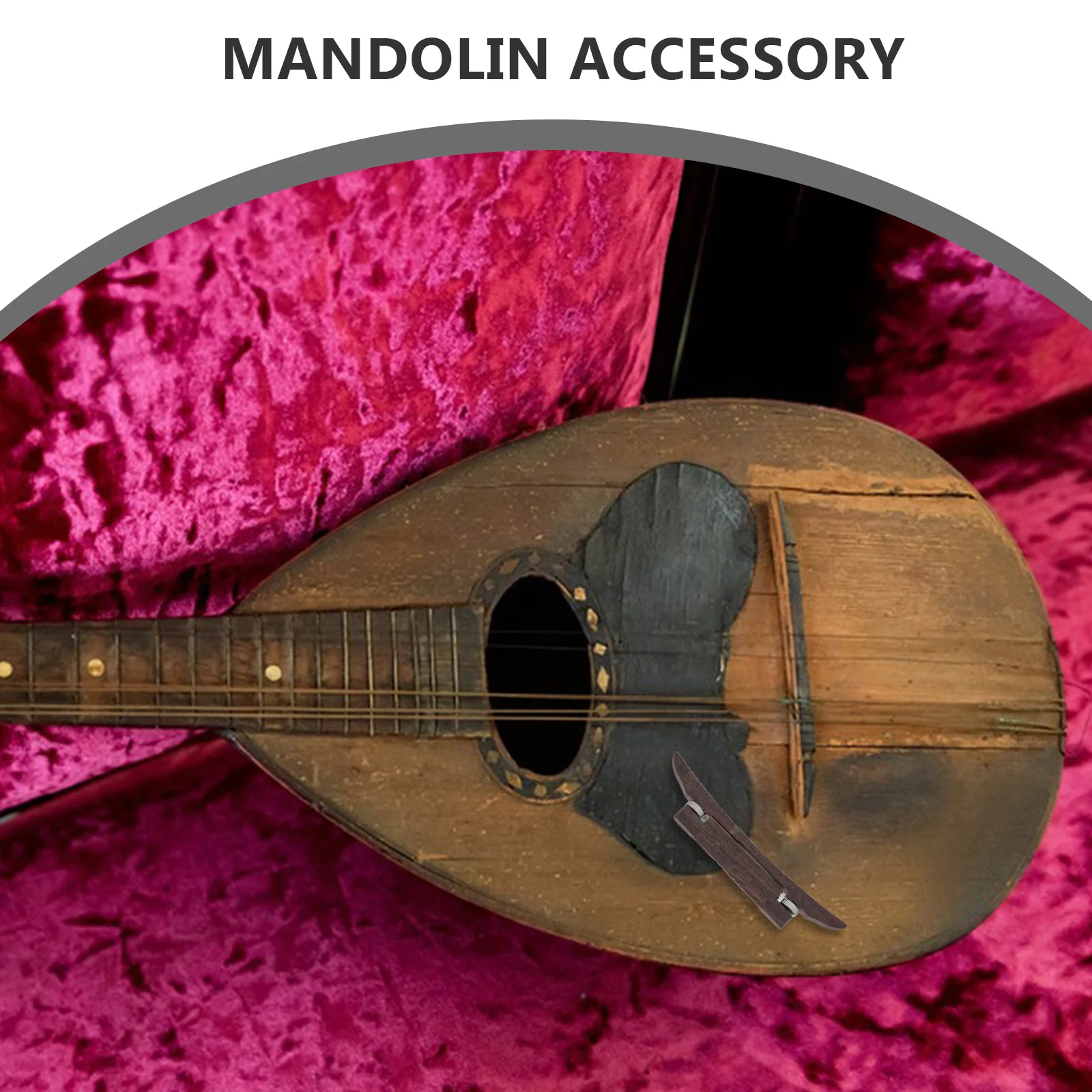 

Premium Red Sandalwood Mandolin Bridge Replacement Adjustable String Bridge Durable Fine Craftsmanship Practical Accessory For