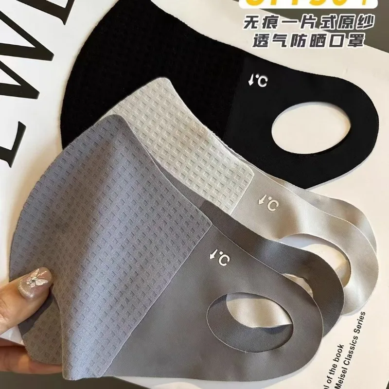 1PCS ฤดูร้อน Breathable Wage หน้ากากป้องกันแสงแดดสําหรับผู้หญิงและแห้งเร็วผ้าไหมน้ําแข็ง Cool Sensation UV ป้องกัน Masksk