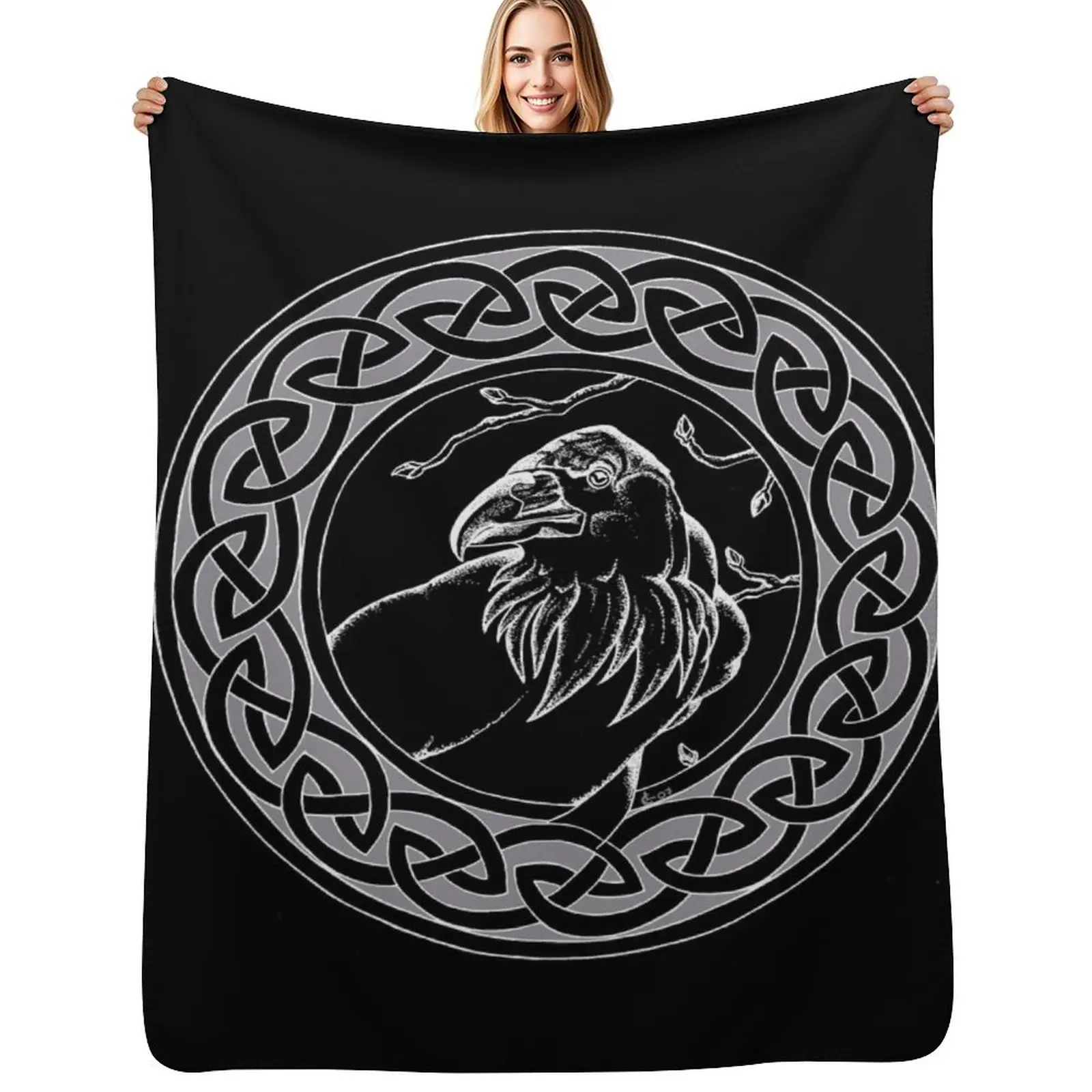 

The Raven Throw Blanket Decorative Soft Throw Blanket for Couch Sofa