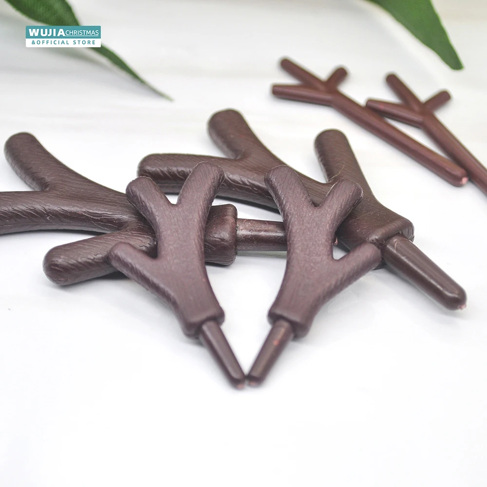 36 Stück Mini Kunststoff Zweig Geweih Stag hörner Schneemann Hände DIY Puppe liefert Weihnachten Haarnadel Requisiten Festival Party Wohnkultur – Detail 10