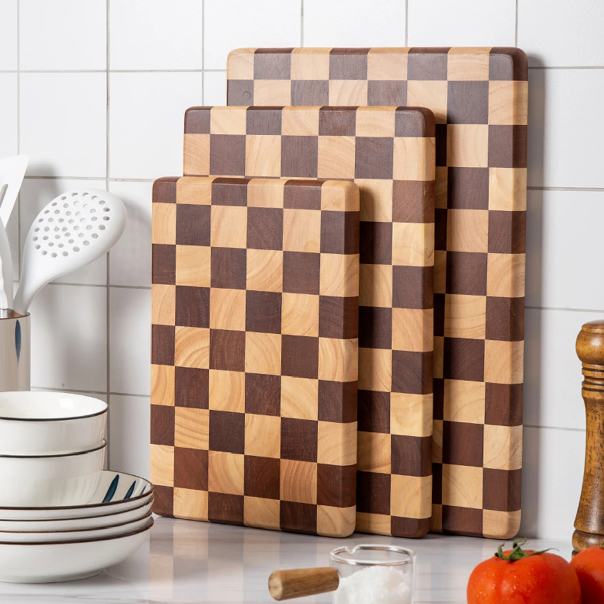 

Creative Chessboard Cutting Board for Home Use, Mosaic Cutting Board, Kitchen Auxiliary Food Preparation Board, Fruit Cutting Bo