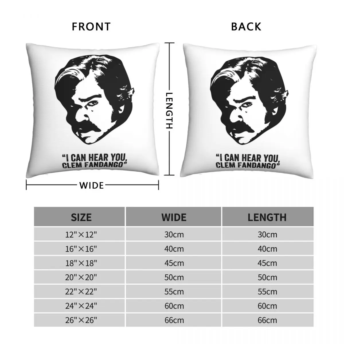 I Can Hear You Clem Fandango Square Pillowcase Polyester Linen Velvet Creative Decorative Throw Pillow Case Home Cushion Case