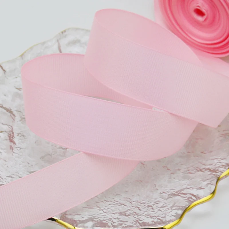 (10 Meters/lot) (15/25/40mm)Pink Grosgrain Ribbon Handmade Gift Wrap Christmas Decorations Ribbons Decoration Party Wholesale