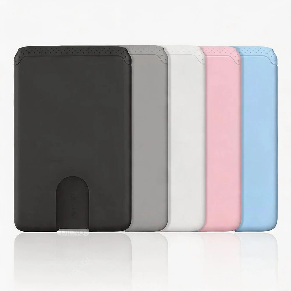 Slim Stick On Phone Wallet Silicone Credit Card Holder 3M Adhesive Anti Drop Universal Card Pocket for Daily Mobile Phone Use