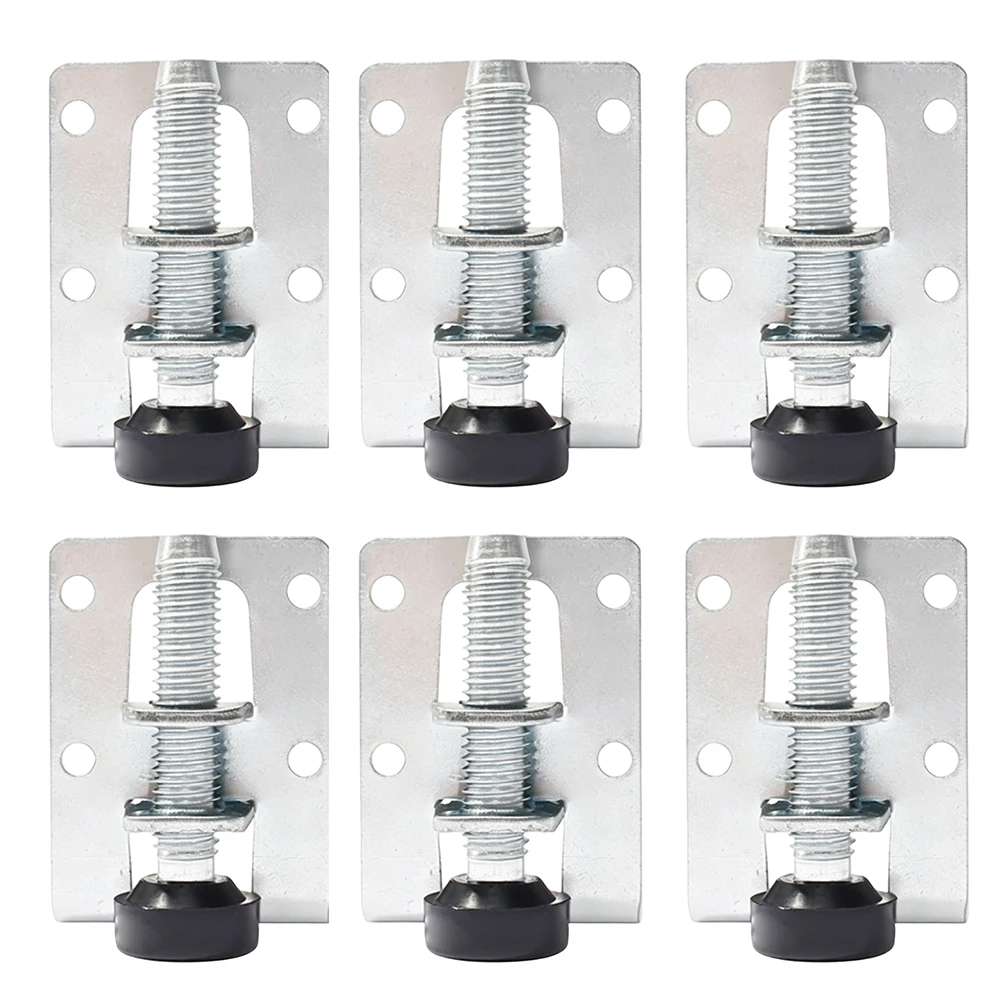 6Pcs Adjustable Leveling Feet Table Furniture-Feet Levelers Screw Heavy Duty Cabinet Sofa Chairs Leg Levelers Black