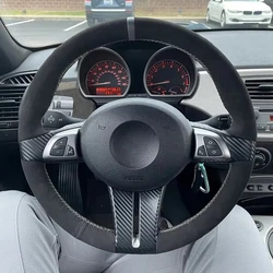 Suede Car Steering Wheel Braid For BMW Z4 E85 (Roadster) 2003-2008 E86 (Coupe) 2005-2008 Car Steering Wheel Cover