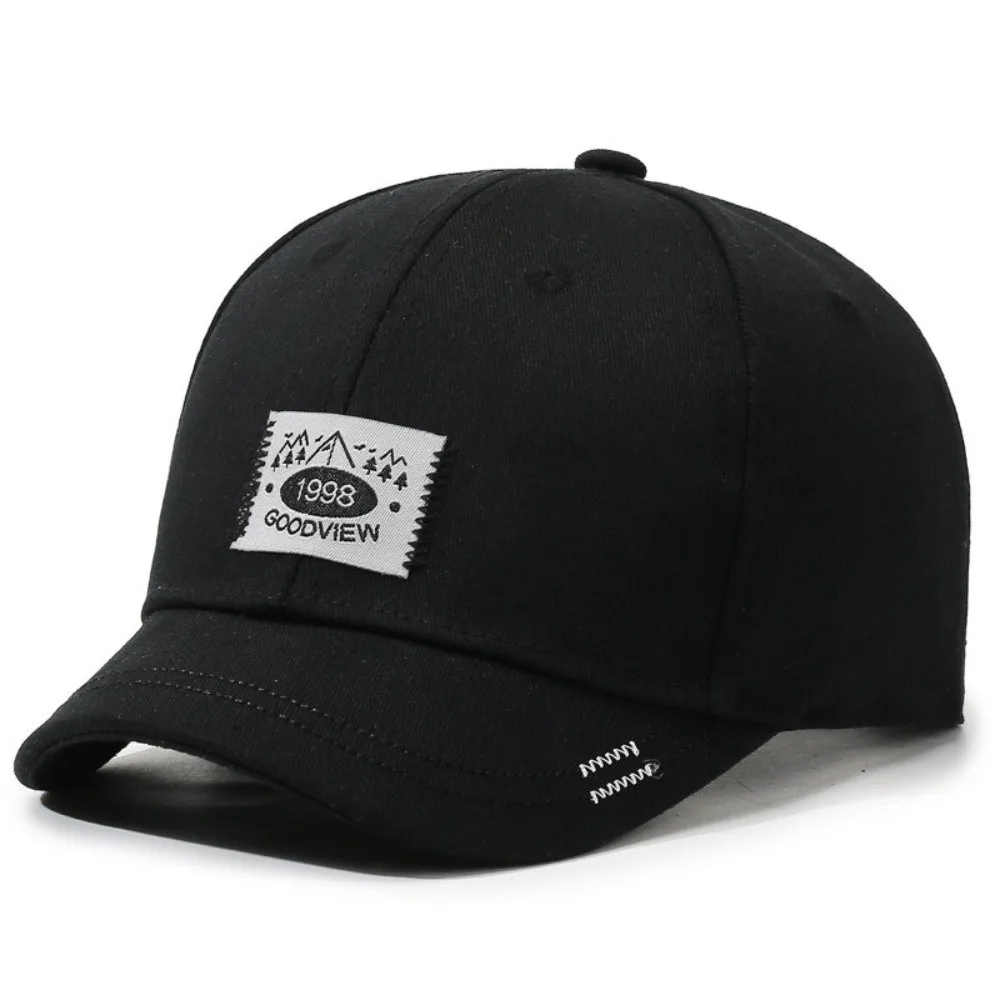 Versatile Unisex Short Brim Baseball Cap All Season Face-Slimming Duckbill Hat Breathable Short Brim Trucker Hat Outdoor Sports