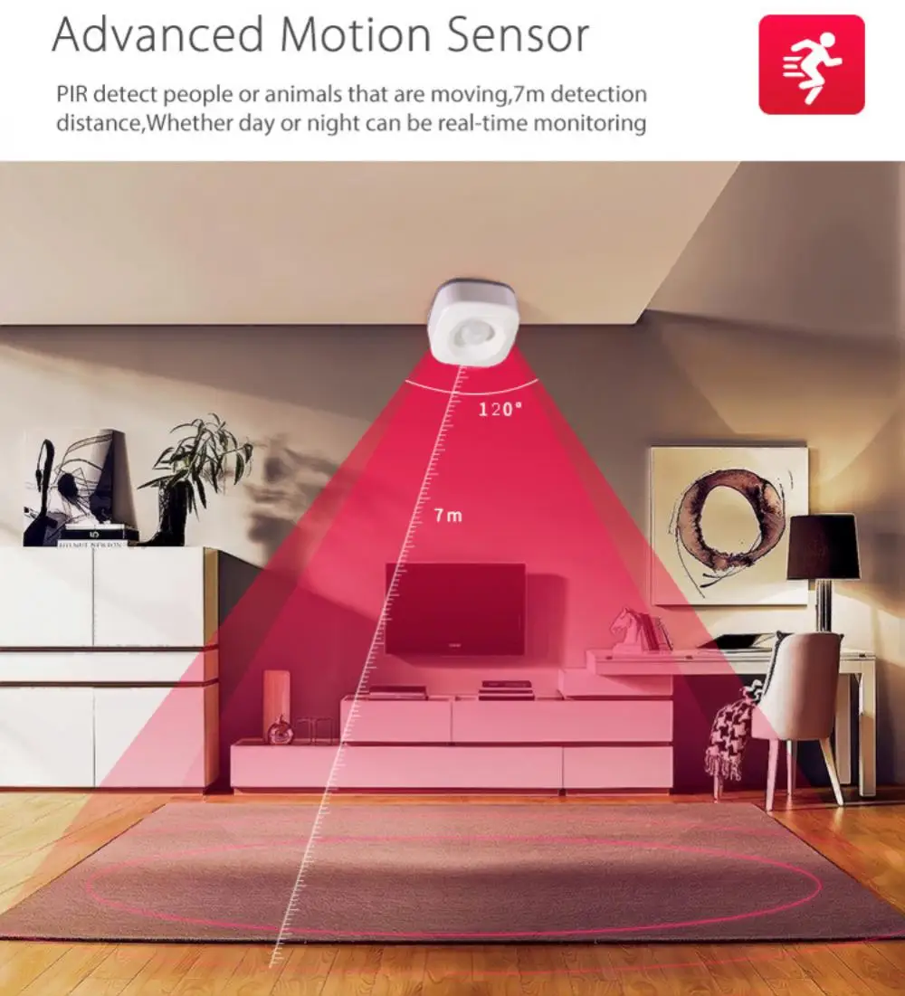 Tuya smart WiFi PIR sensore di movimento movimento del corpo umano Wireless rileva rilevatore a infrarossi allarme di sicurezza domestica Smart Life APP