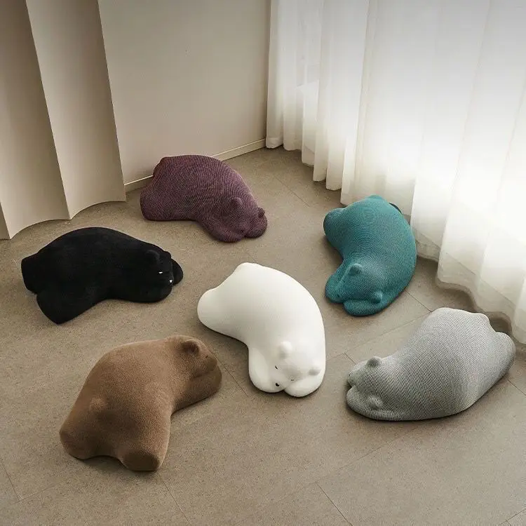 Polar bear lying down bear sleeping bear lazy sofa chair bedroom single leisure creative children Internet celebrity animal seat