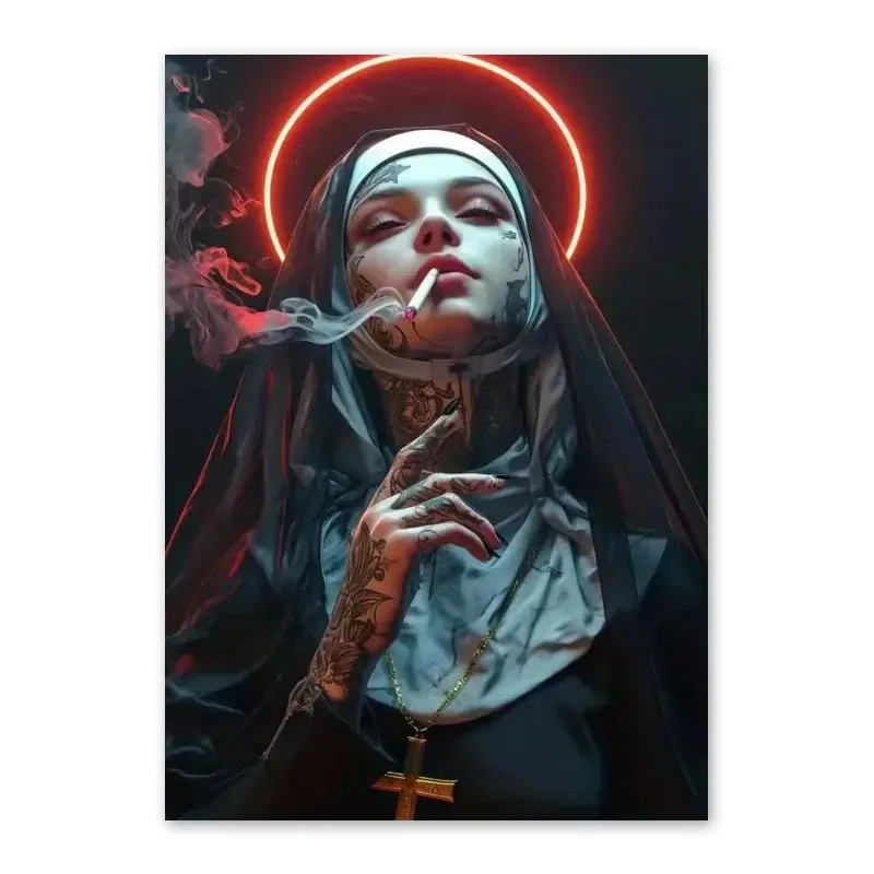 

Пазл из 1000 деталей, головоломка «Модная девушка с татуировкой монахини», идеально подходит для творческих занятий своими руками с семьей, подарок, игрушка для розыгрышей