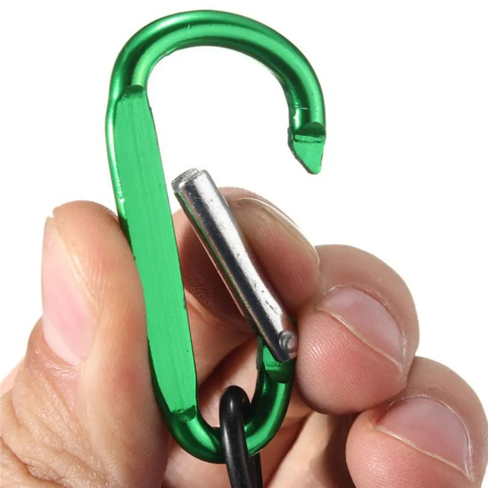 

Camping Secure Flexible Tools Anti-lost Retractable Tackle Outdoor Spring Rope Carabiner Lanyards Fishing String