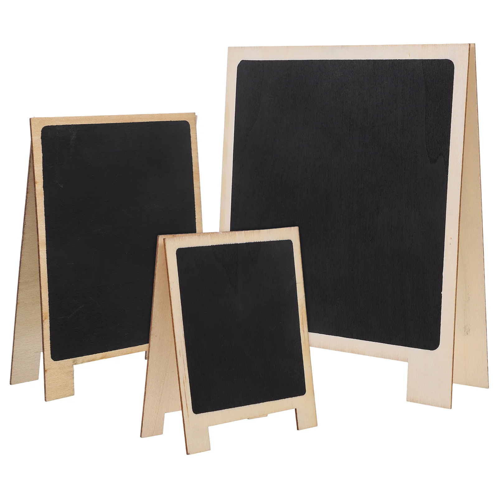 

3pcs Chalkboard Signs Desktop Blackboard Set Tabletop Chalkboard Sign Message Board Erasable Note for Home Bar