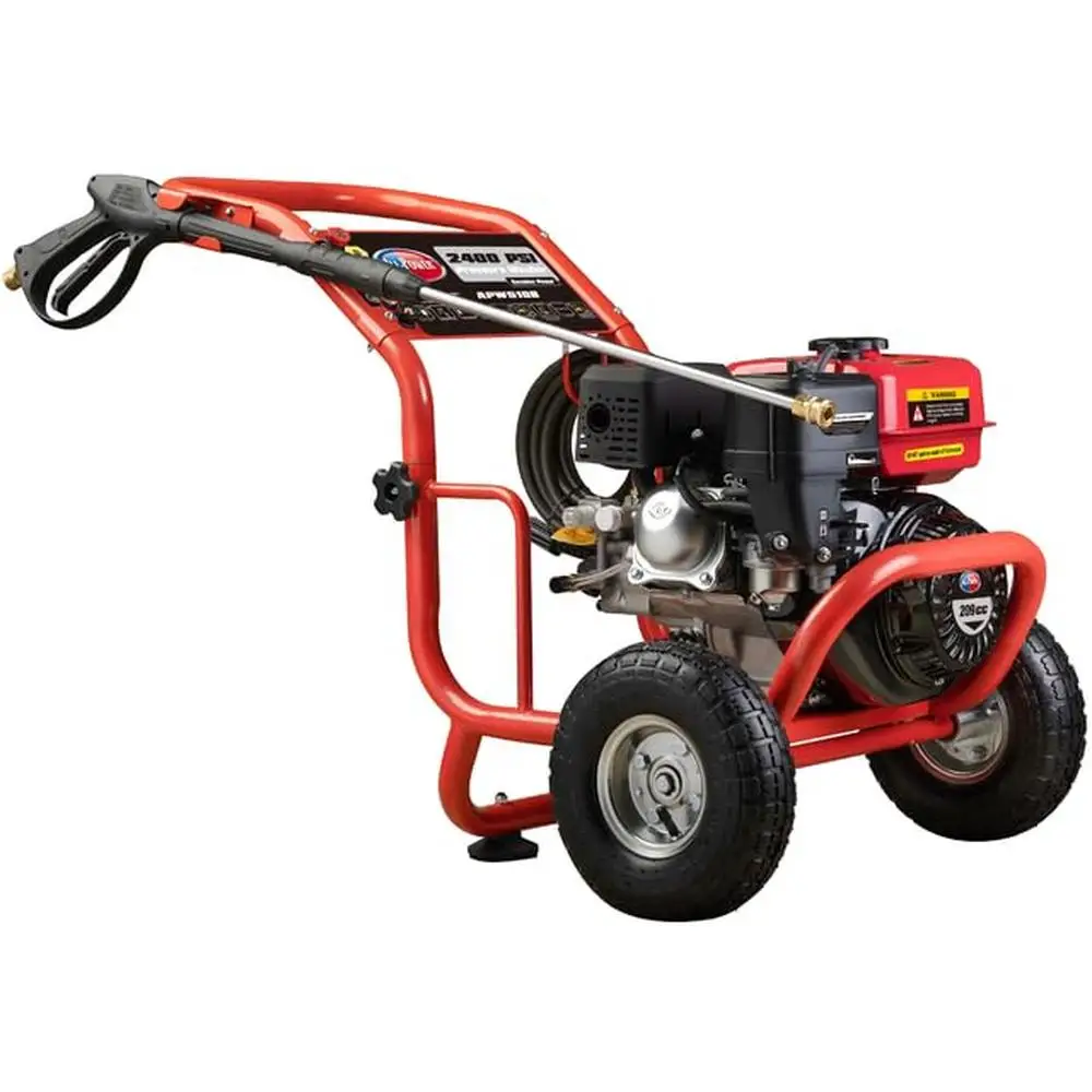 

Pressure Washer 2400 PSI 2.5 GPM 5 Nozzle Spray JD Engine Gasoline Portable Detergent Dispenser high intensity cleaning tough on