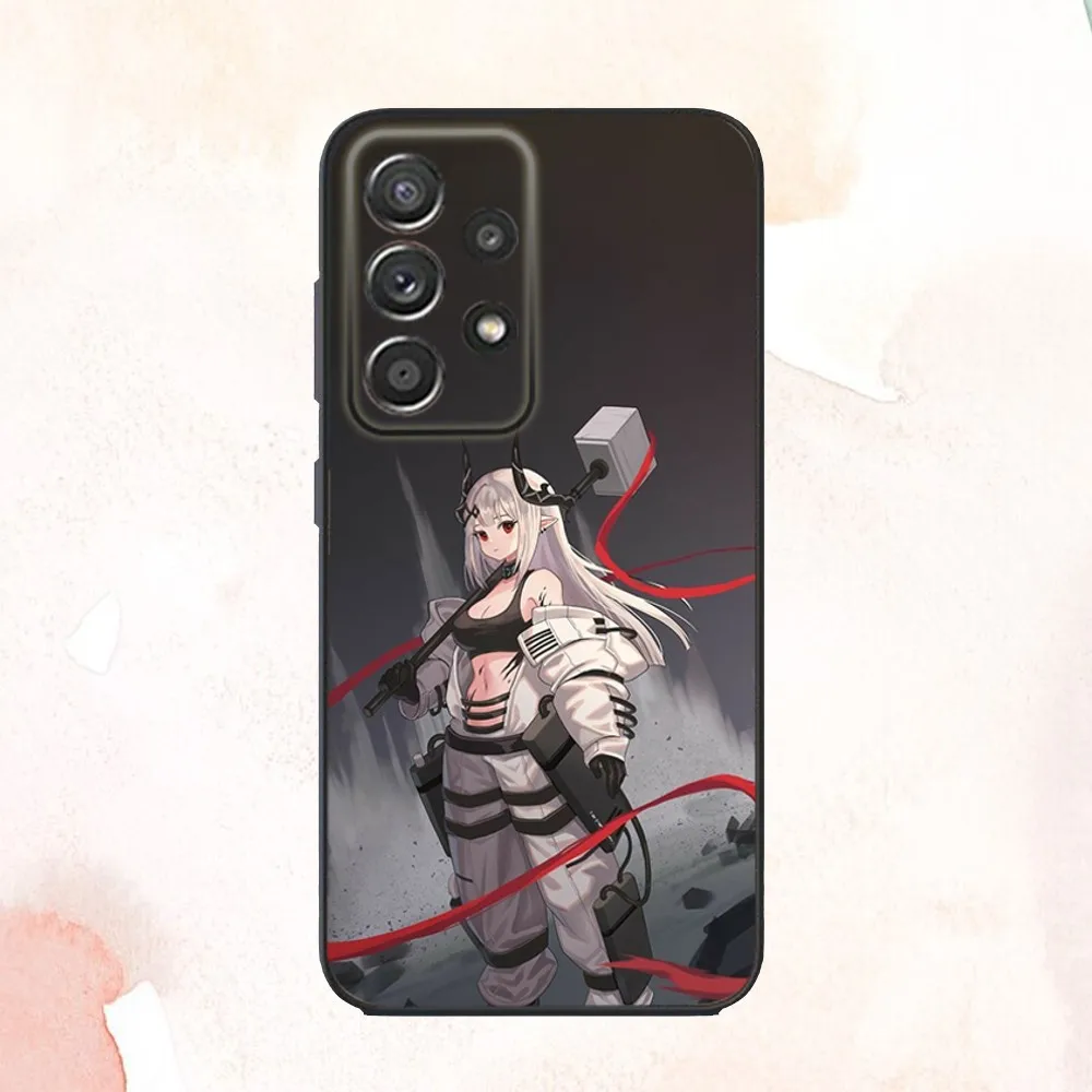 삼성 S25,S24,S21,S22,S23,S30,Ultra,S20,Plus,Fe,Lite,Note,10,9,5G 블랙 커버용 A-Arknights 게임 전화 케이스