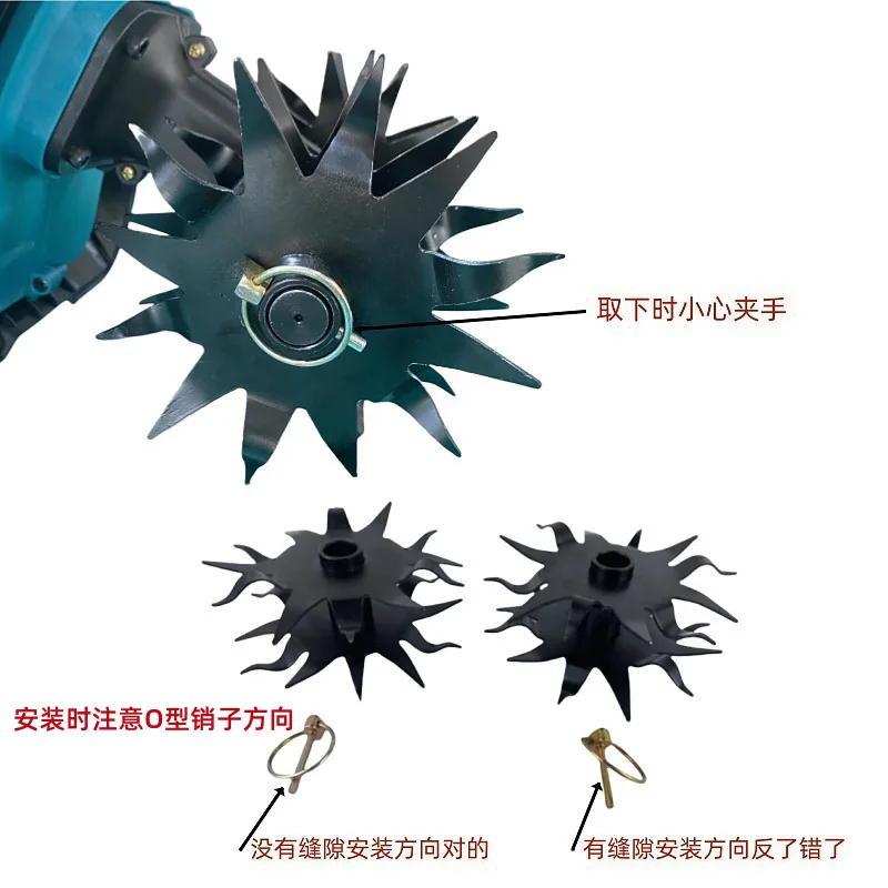 Compact Cordless Lithium‑ion Mini Tiller, Electric Scarifier for Household Garden Weeding and Soil Loosening Trimming Work