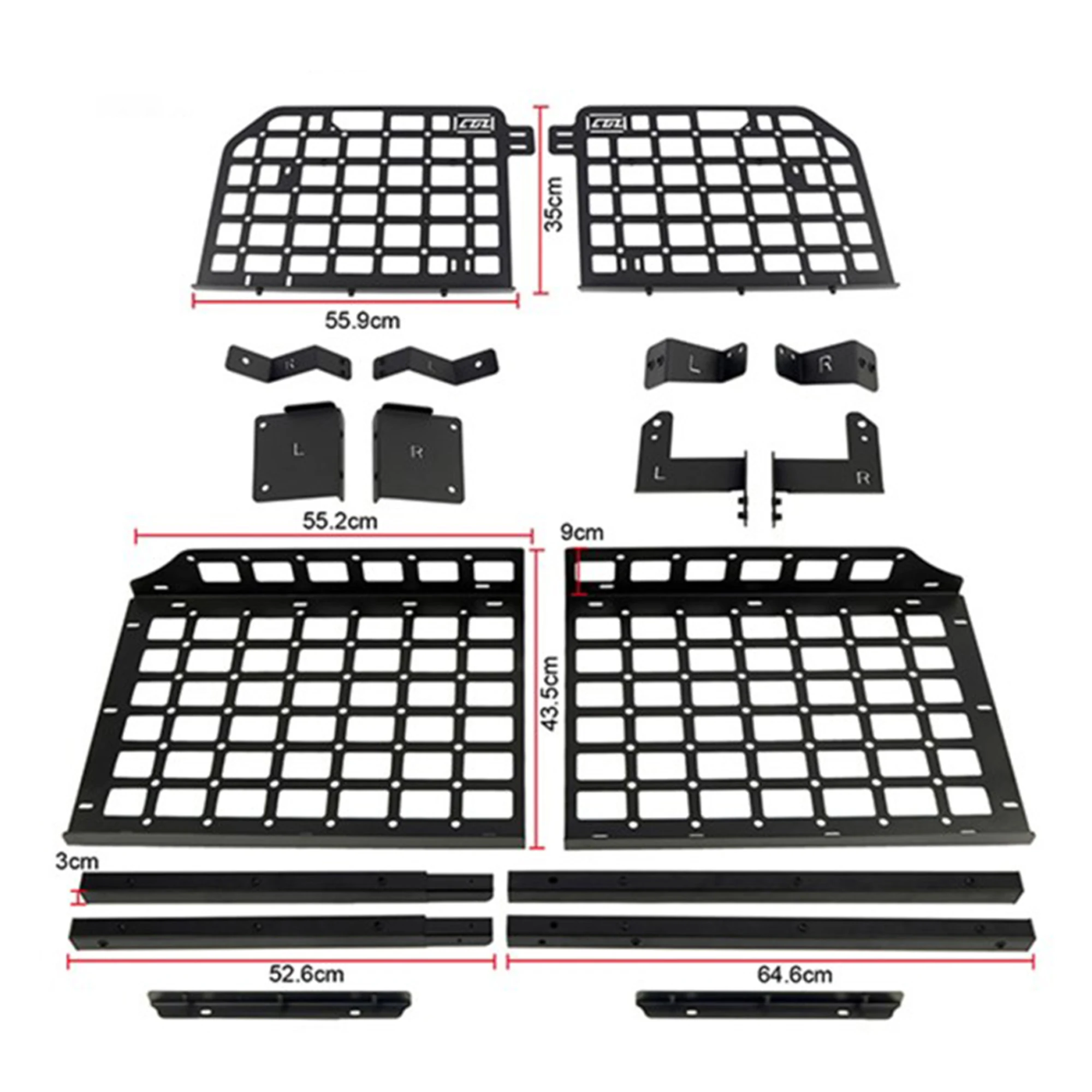 Storage Molle Panel - Interior Organization Cargo Storage Solution For Ford Bronco 4-Door 2021-2024 Accessories (Not Fit Ford Bronco Raptor)