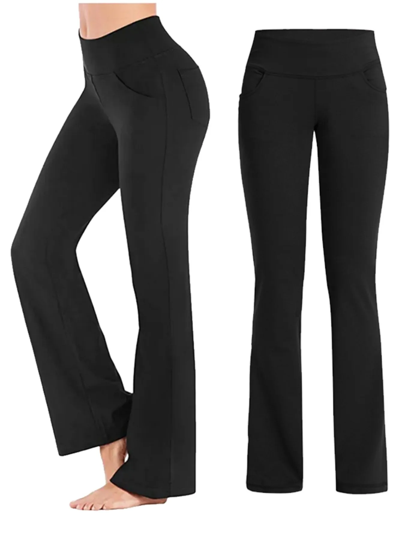 أوروبا والولايات المتحدة نمط جديد من السراويل رقيقة رقيقة واسعة الساق عالية الخصر عارضة الفتيات السراويل اليوغا #3