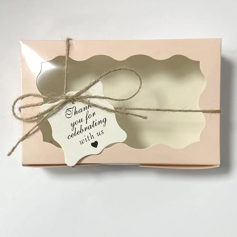 10/20 Stücke Kraftpapier Kuchen Süßigkeiten Boxen Rechteck Offenes Fenster Hochzeit Schmuck Schokolade Geschenk Verpackung Boxen Backen Party liefert – Detail 7