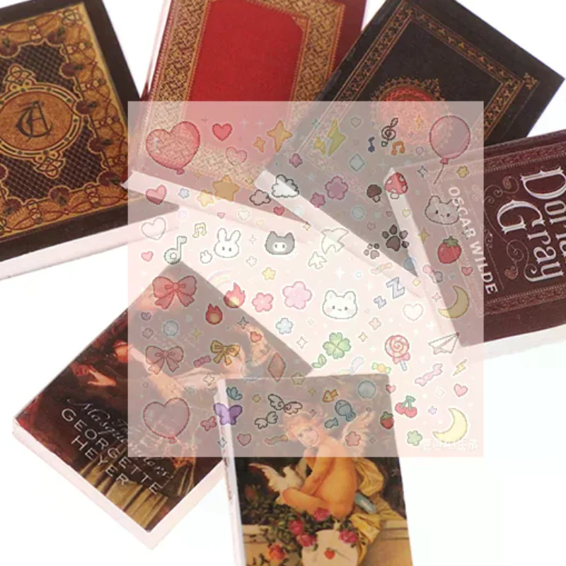6Pcs/set 1/12 Dollhouse Miniature Book Model Notebook Doll House Furniture Decor