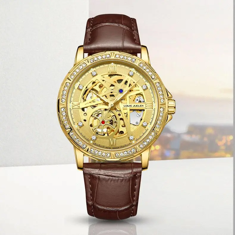 Men Pilot Automatic Mechanical Watch Luminous Calendar 30M Waterproof Alloy Steel Strap Vintage Aviation Male Wristwatch