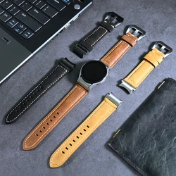 No Gaps Leather Strap for Samsung Galaxy Watch 7 6 Classic 47mm 43 40 44mm 5 Pro 45mm FE for 4 Classic 42 46mm Quick Fit Band