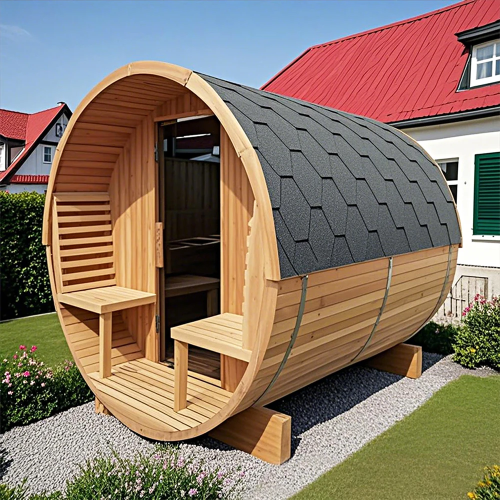 User Friendly Cedar Wood Home Sauna Rooms 2 To 4 Persons With Easy Installation Household Stress Relief Spa Space