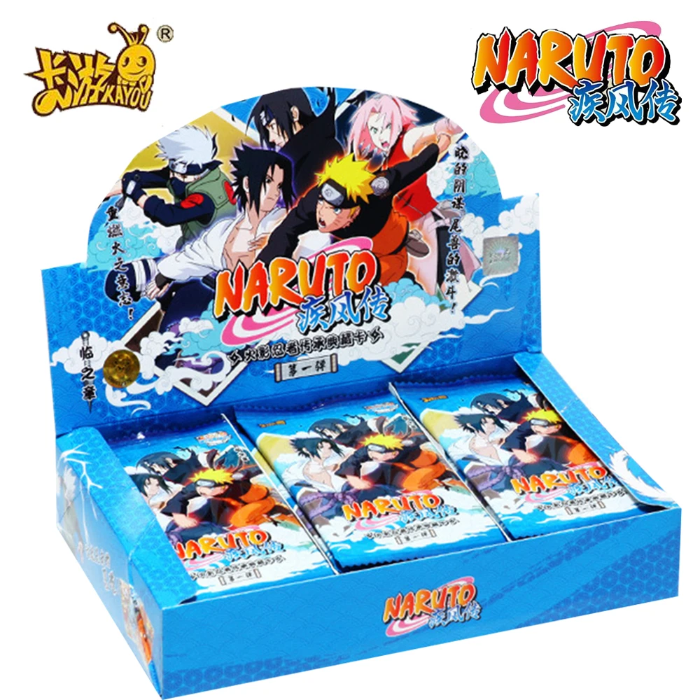 KAYOU Full Set Naruto Collection Card Akatsuki Leading Member Uchiha Itachi Konan Sasori Aurora Edition AR Cards Kids Gifts Toys