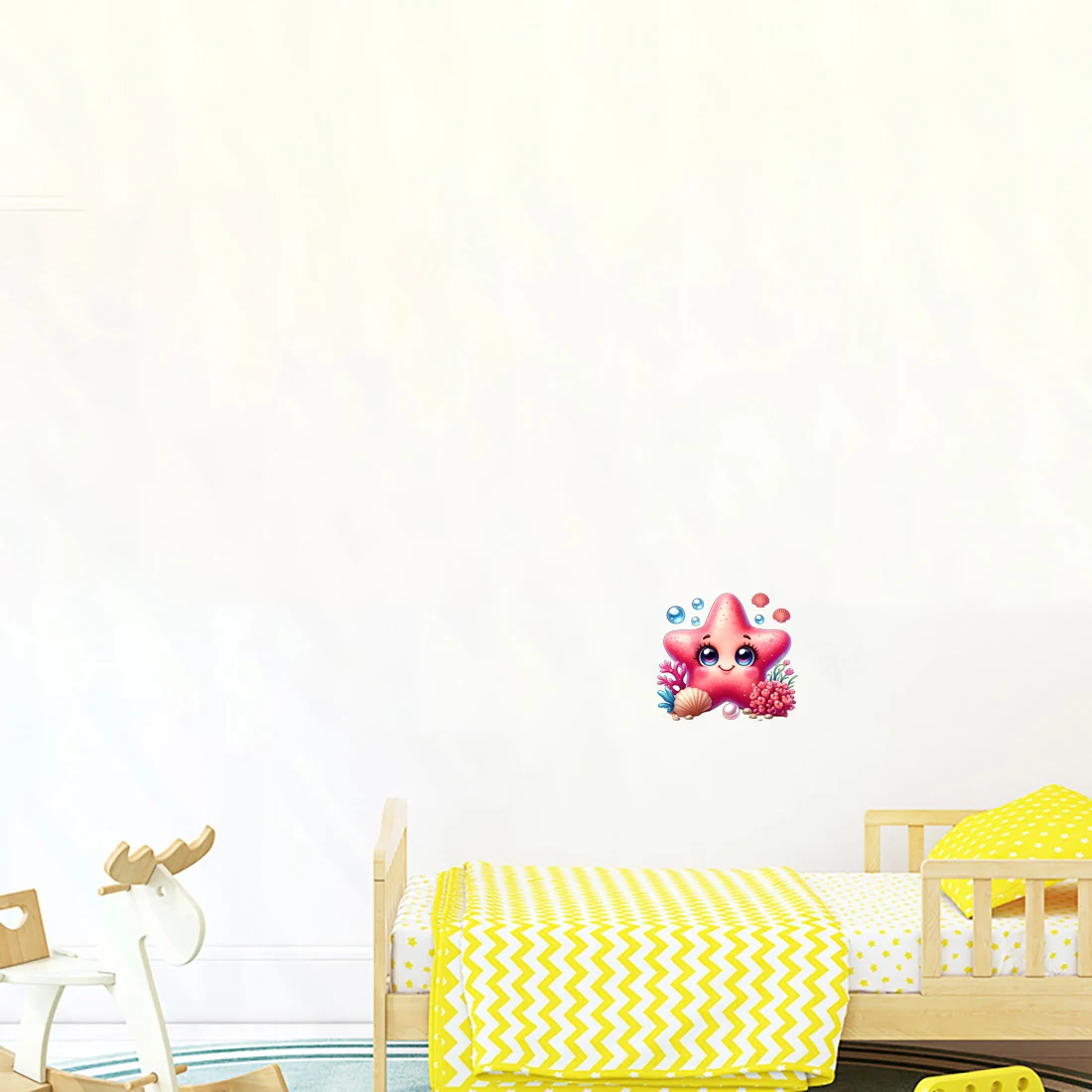 Three Ratels CD207 Cute colorful starfish box stickers for home decoration funny toilet decals
